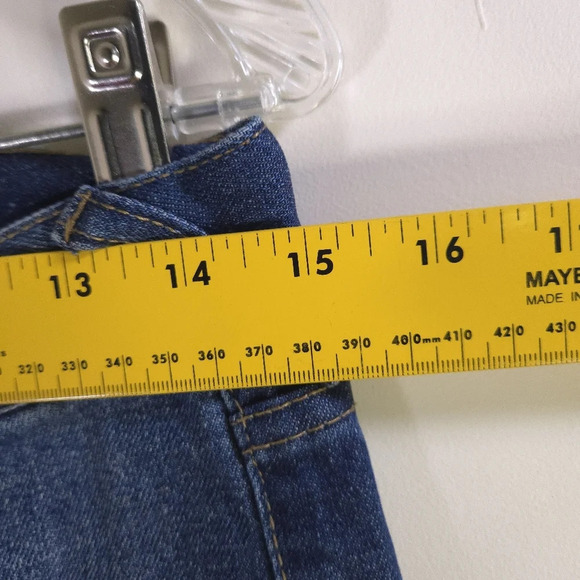 CJ Black Premium Low Rise‎ Slim Straight Denim Jeans Leather Accents Size 28x30 - Picture 5 of 10